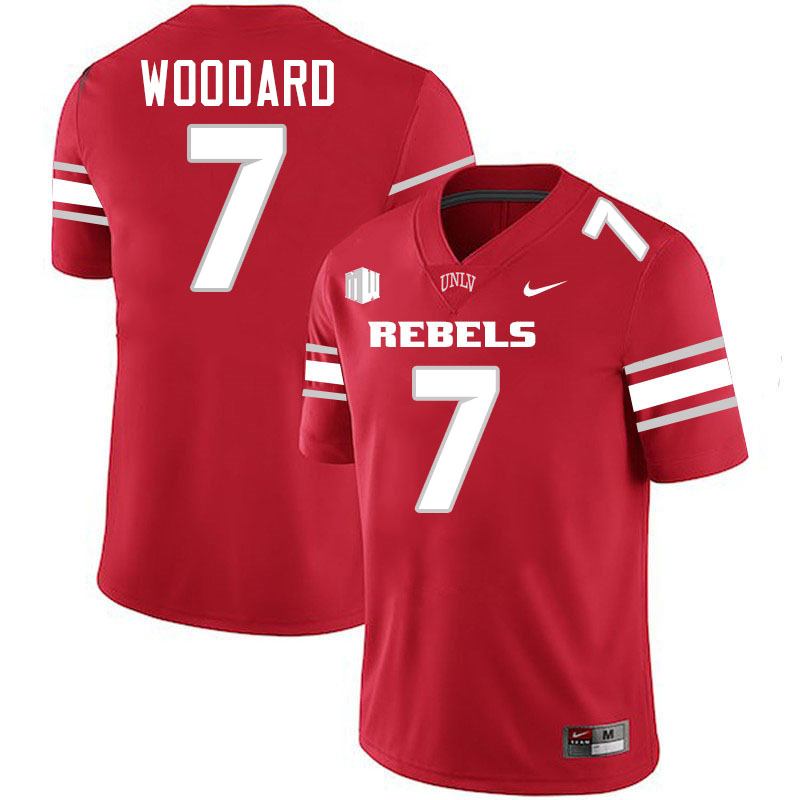 UNLV Rebels #7 Jackson Woodard College Football Jerseys,Uniforms-Scarlet